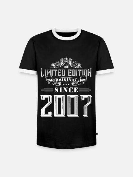 2007 limited edition - Männer Kontrast-T-Shirt - Schwarz/Weiß