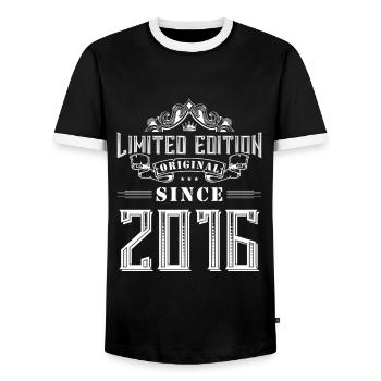 Édition limitée 2016 - T-shirt contrasté Homme - noir/blanc - Devant - AI Model Female 172 light (172cm) & AI Model Male 178 light (178cm)