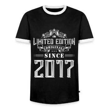 Édition limitée 2017 - T-shirt contrasté Homme - noir/blanc - Devant - AI Model Female 172 light (172cm) & AI Model Male 178 light (178cm)