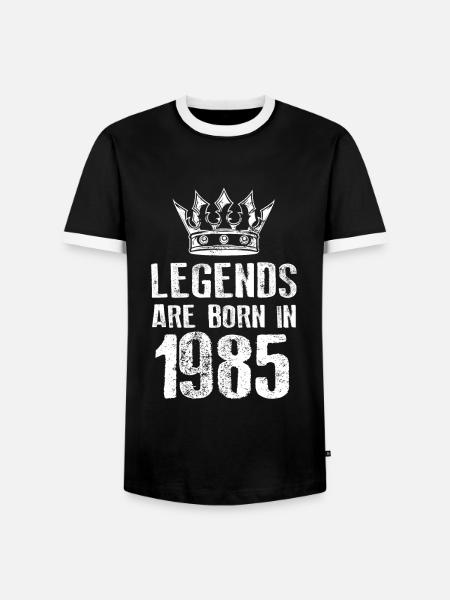 1985 légendes nées en - T-shirt contrasté Homme - noir/blanc