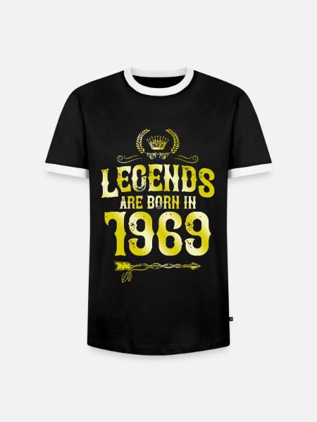1969 legends born in - Men's Ringer Shirt - black/white