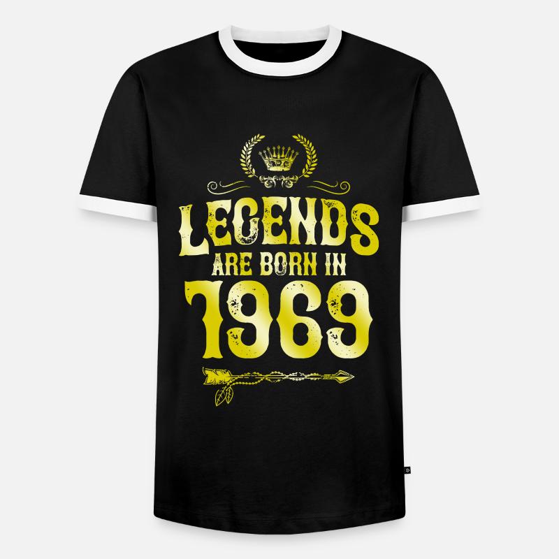 1969 legends born in - Men's Ringer Shirt - black/white