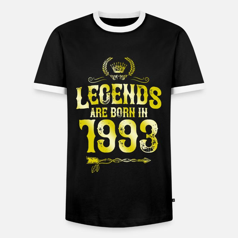 1993 legends born in - Men's Ringer Shirt - black/white
