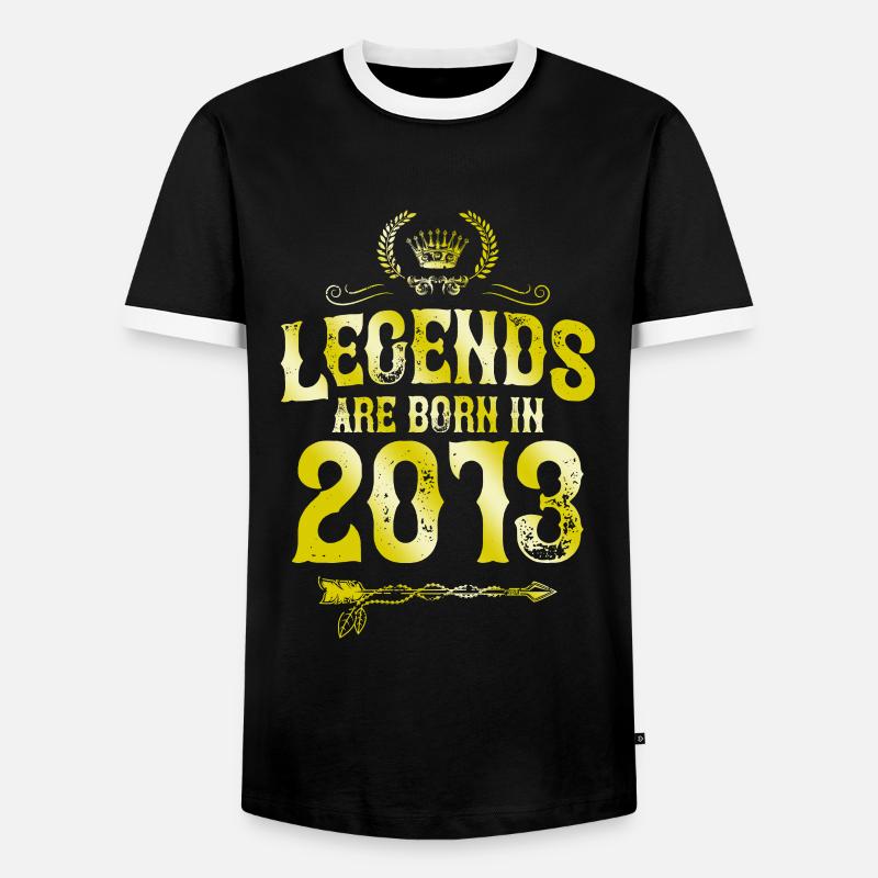 2013 legends born in - Men's Ringer Shirt - black/white