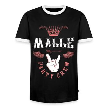 Malle Party Crew - T-shirt contrasté Homme - noir/blanc - Devant - AI Model Female 172 light (172cm) & AI Model Male 178 light (178cm)