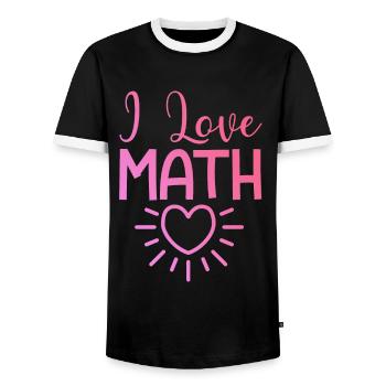 I love math - Men's Ringer Shirt - black/white - Front - AI Model Female 172 light (172cm) & AI Model Male 178 light (178cm)