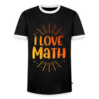 I love math - Men's Ringer Shirt - black/white - Front - AI Model Female 172 light (172cm) & AI Model Male 178 light (178cm)