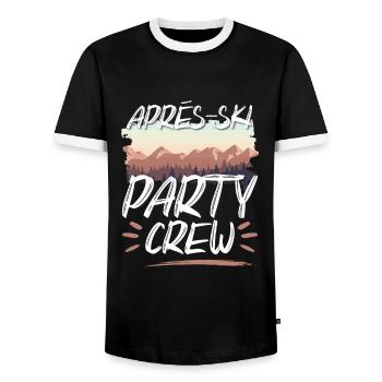 Apres SKi Party Crew - Männer Kontrast-T-Shirt - Schwarz/Weiß - Vorne - AI Model Female 172 light (172cm) & AI Model Male 178 light (178cm)