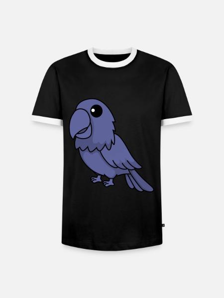 Papagai Comic Tier - Männer Kontrast-T-Shirt - Schwarz/Weiß