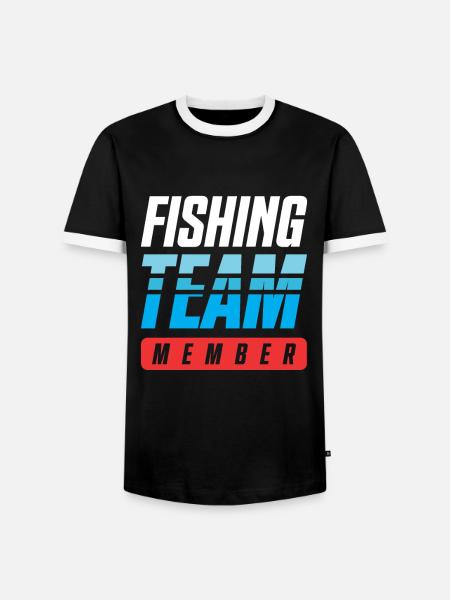 Fishing Team - Männer Kontrast-T-Shirt - Schwarz/Weiß