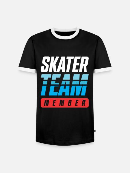 Skater Team - Men's Ringer Shirt - black/white