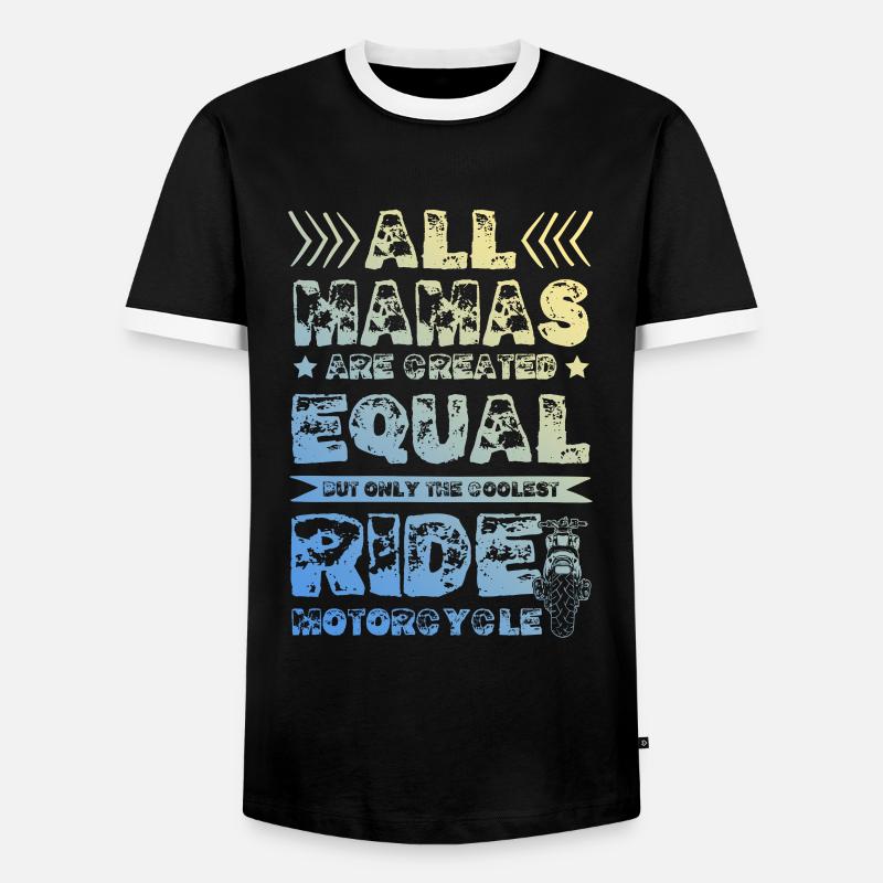 Mama Motorrad - Männer Kontrast-T-Shirt - Schwarz/Weiß