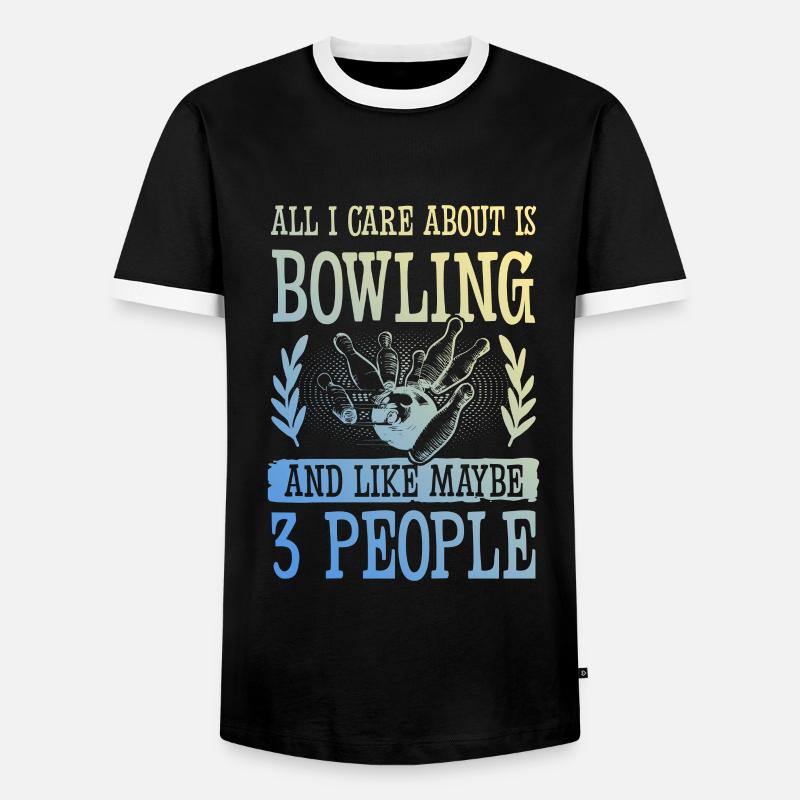 Bowling funny saying - Men's Ringer Shirt - black/white
