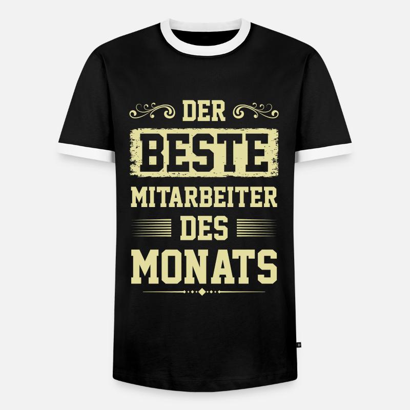 Mitarbeiter des Monats - Männer Kontrast-T-Shirt - Schwarz/Weiß