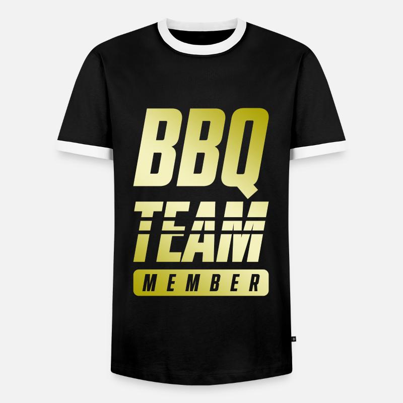 Bbq Team - Männer Kontrast-T-Shirt - Schwarz/Weiß