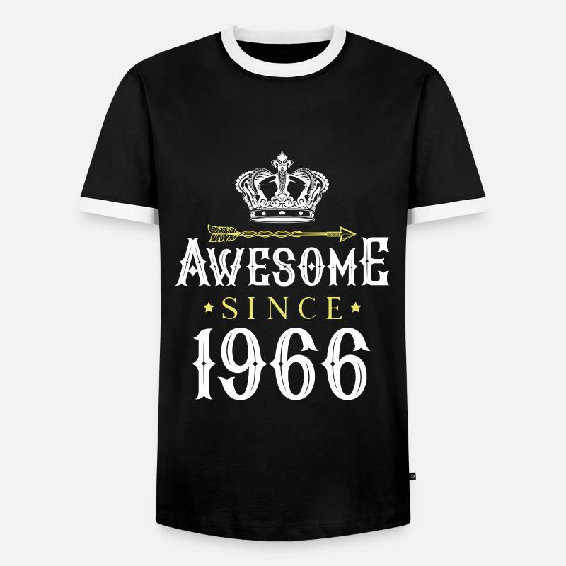 1966 awesome since - Männer Kontrast-T-Shirt - Schwarz/Weiß