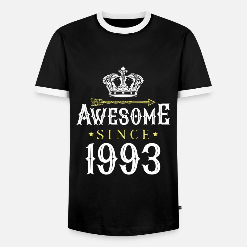 1993 awesome since - Männer Kontrast-T-Shirt - Schwarz/Weiß