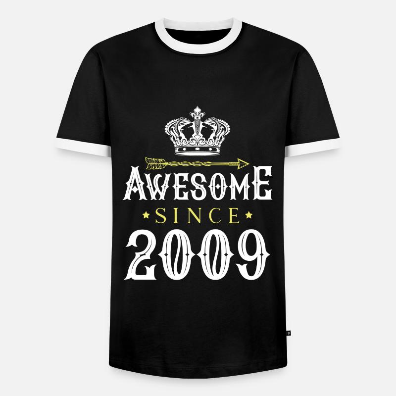2009 awesome since - Männer Kontrast-T-Shirt - Schwarz/Weiß