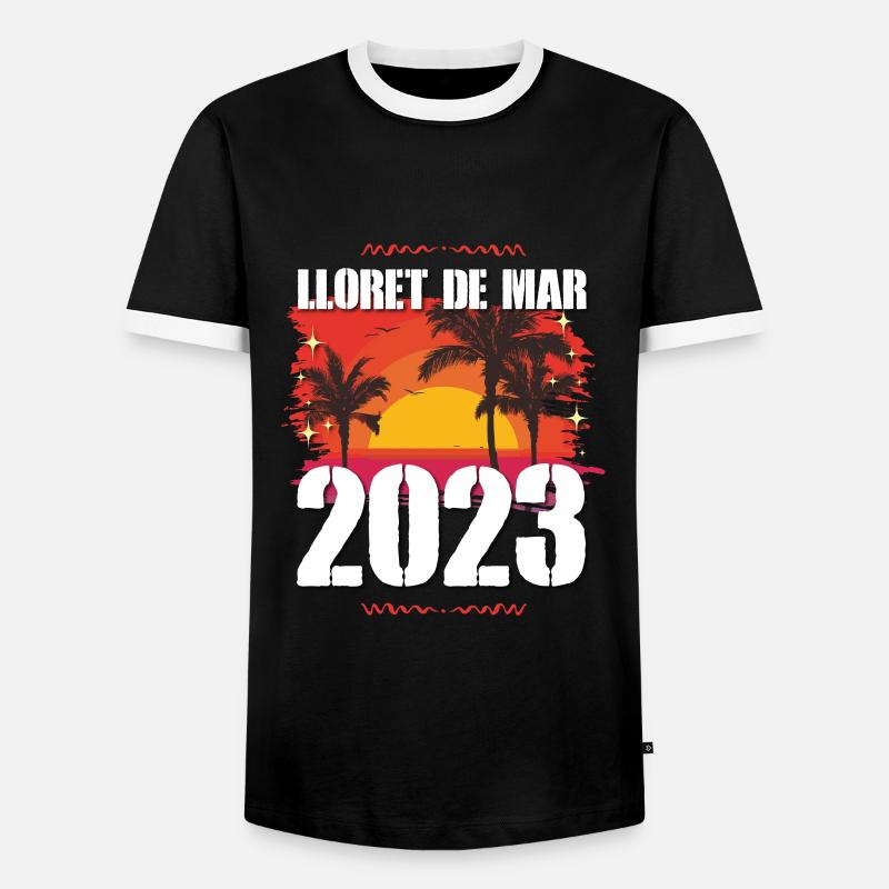 Lloret De Mar 2023 - Männer Kontrast-T-Shirt - Schwarz/Weiß