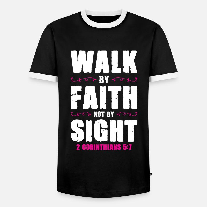 bibel vertrauen - Männer Kontrast-T-Shirt - Schwarz/Weiß