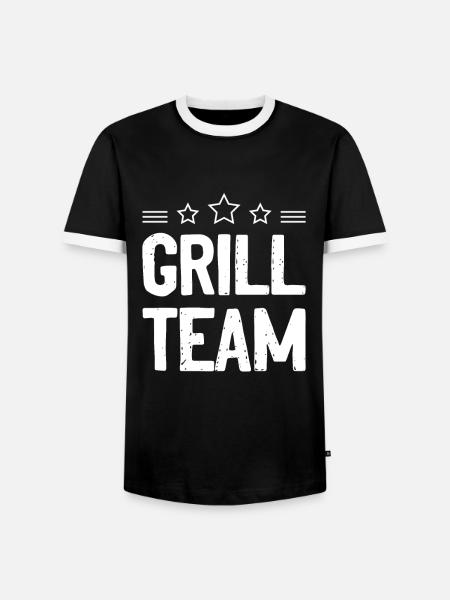 Grill Team - Männer Kontrast-T-Shirt - Schwarz/Weiß