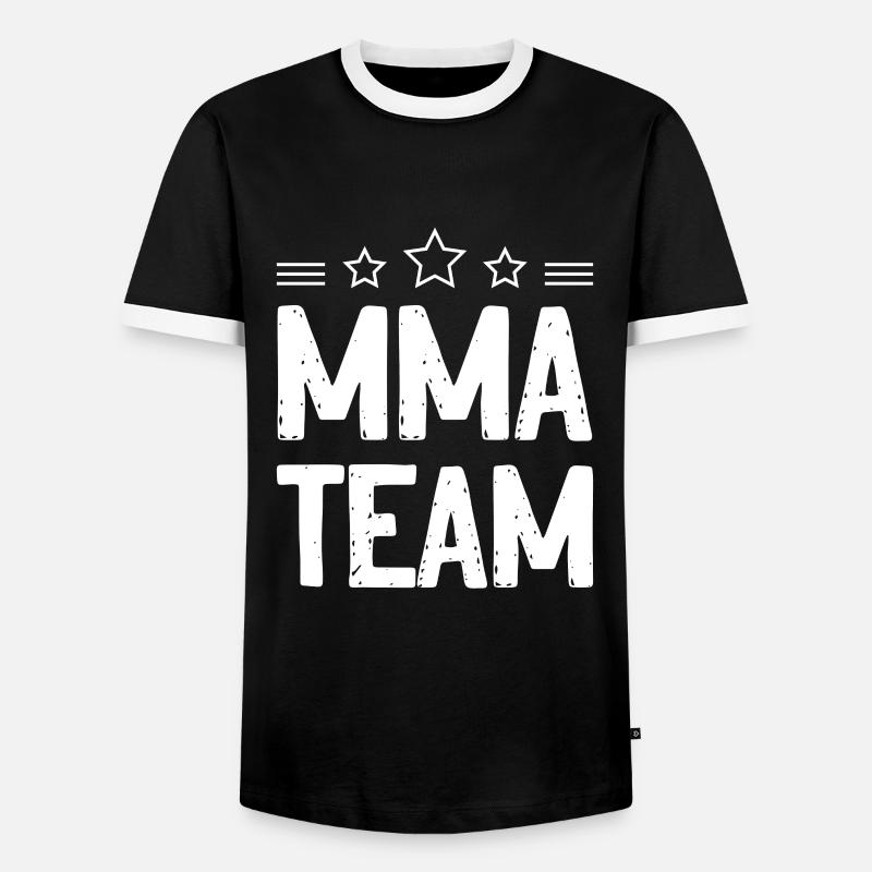 Mma Team - Männer Kontrast-T-Shirt - Schwarz/Weiß