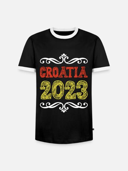 Croatia 2023 - Men's Ringer Shirt - black/white