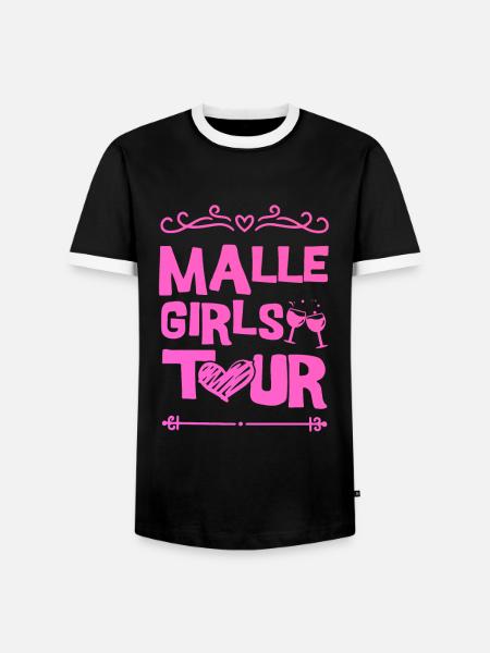 Malle Party Team - Men's Ringer Shirt - black/white
