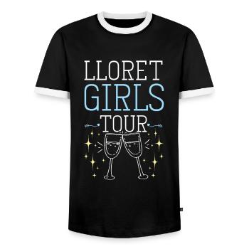 Lloret De Mar Girls Tour - T-shirt contrasté Homme - noir/blanc - Devant - AI Model Female 172 light (172cm) & AI Model Male 178 light (178cm)
