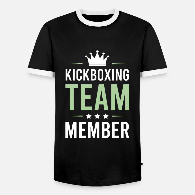 Kickboxing Team - Men's Ringer Shirt - black/white