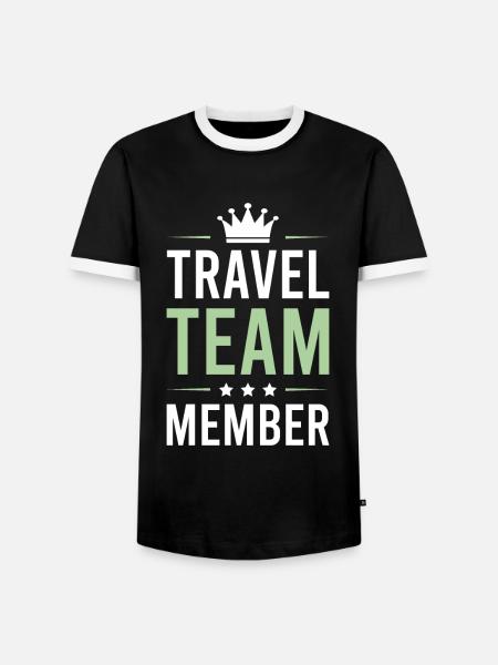 Travel Team - Men's Ringer Shirt - black/white