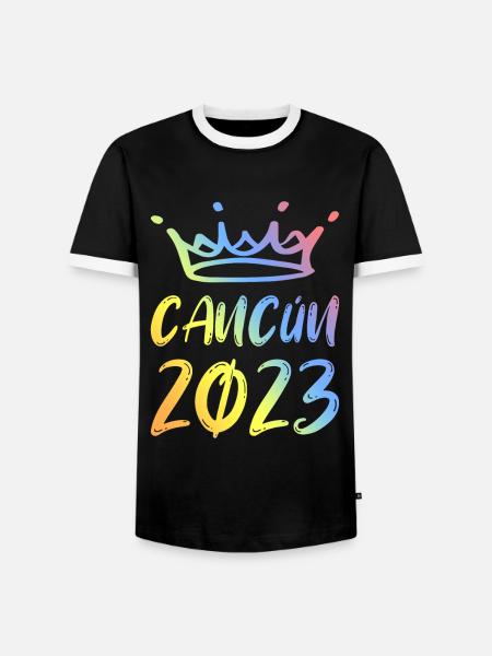 Cancun 2023 - Men's Ringer Shirt - black/white