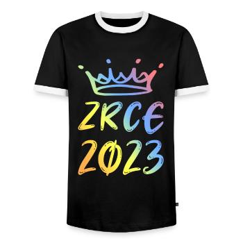 Zrce 2023 - Männer Kontrast-T-Shirt - Schwarz/Weiß - Vorne - AI Model Female 172 light (172cm) & AI Model Male 178 light (178cm)