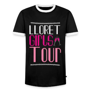 Lloret De Mar Girls Tour - T-shirt contrasté Homme - noir/blanc - Devant - AI Model Female 172 light (172cm) & AI Model Male 178 light (178cm)