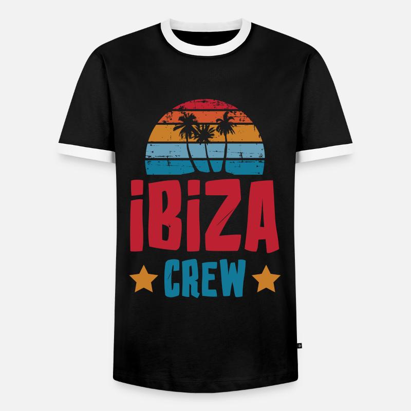 Ibiza Crew - Men's Ringer Shirt - black/white