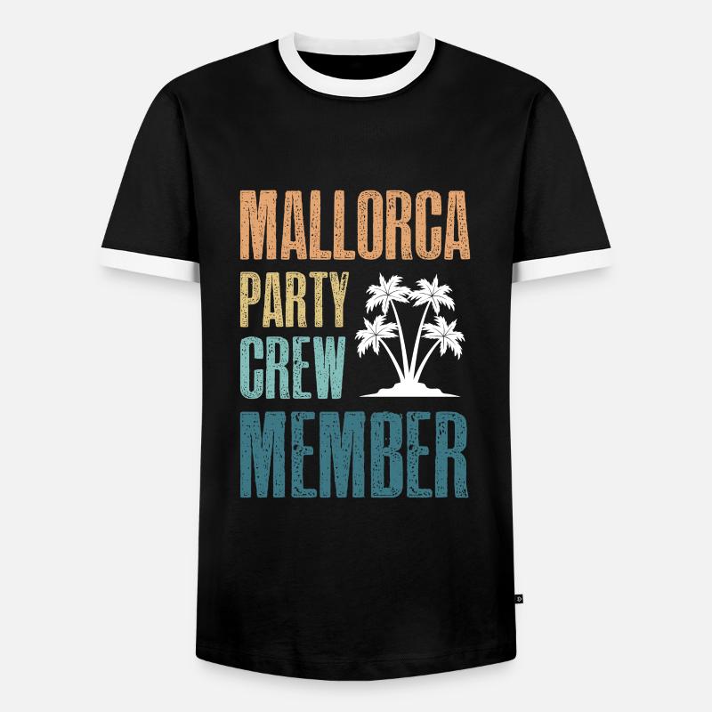 Mallorca Party Crew - Men's Ringer Shirt - black/white