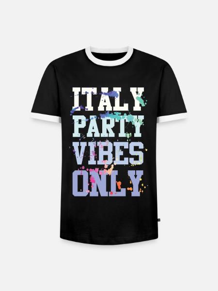 Italy Party Vibes - Men's Ringer Shirt - black/white