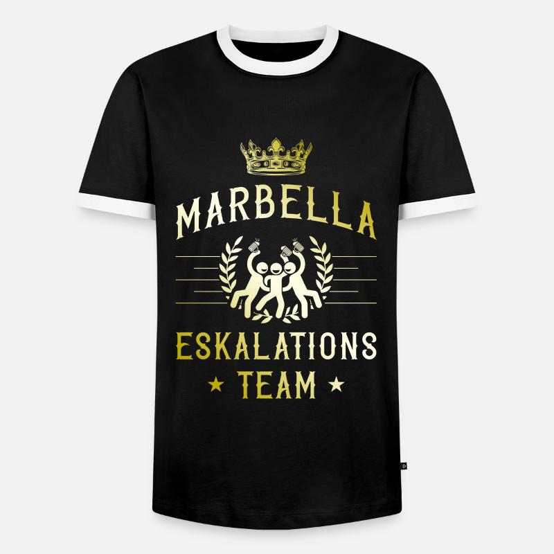 Marbella Escalation - Men's Ringer Shirt - black/white