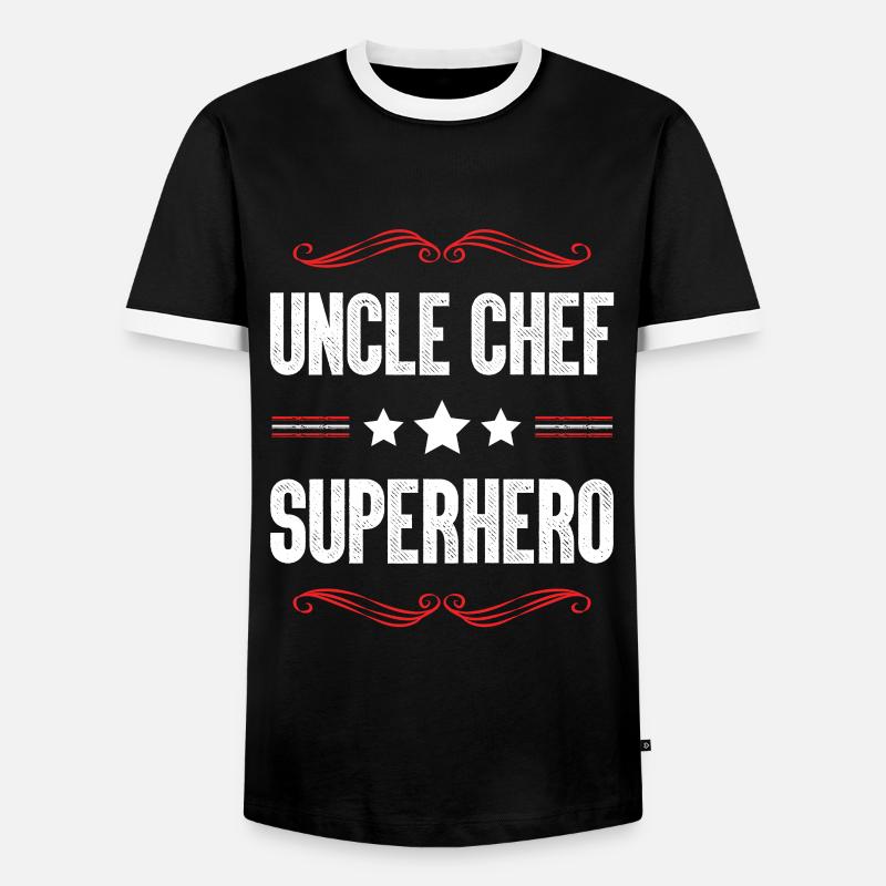 Uncle Superhero - Men's Ringer Shirt - black/white