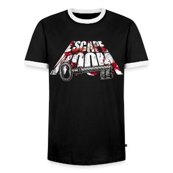 évasion chambre 12 gagner maître zombie apocalypse - T-shirt contrasté Homme - noir/blanc - Devant - AI Model Female 172 light (172cm) & AI Model Male 178 light (178cm)