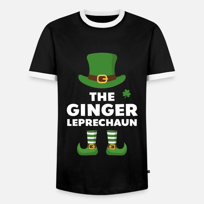 Der Ingwer-Kobold - Männer Kontrast-T-Shirt - Schwarz/Weiß