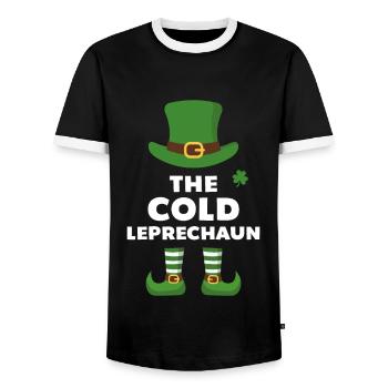 Le lutin froid - T-shirt contrasté Homme - noir/blanc - Devant - AI Model Female 172 light (172cm) & AI Model Male 178 light (178cm)