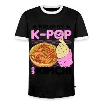 Kimchi Liebhaber Koreanische Küche Essen Geschenke - Männer Kontrast-T-Shirt - Schwarz/Weiß - Vorne - AI Model Female 172 light (172cm) & AI Model Male 178 light (178cm)