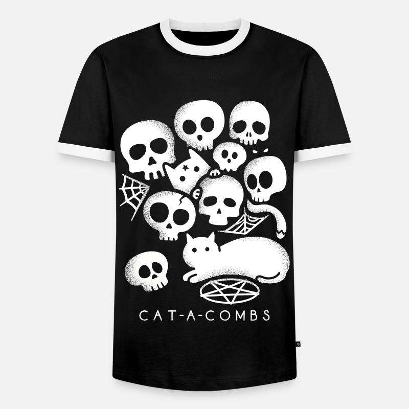 Cat-a-combs - Men's Ringer Shirt - black/white