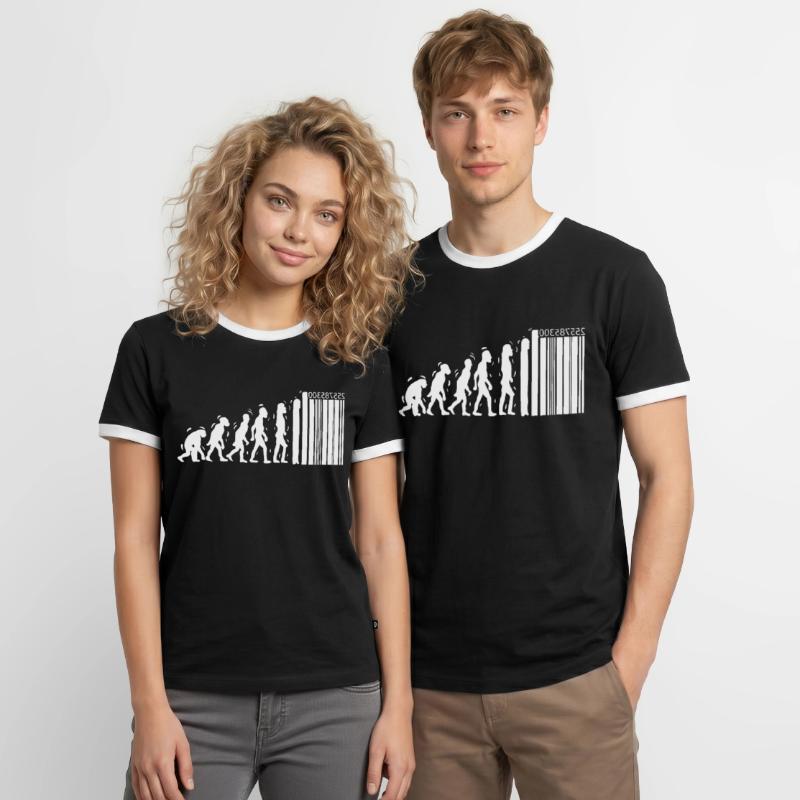 Conception unique d'évolution pour les T-shirt contrasté Homme