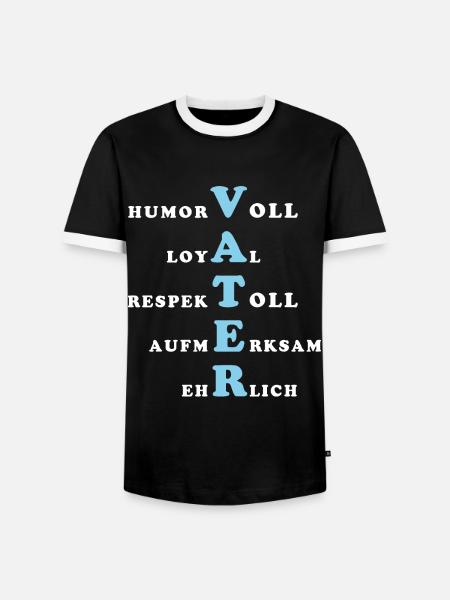 Vater Eigenschaften - Männer Kontrast-T-Shirt - Schwarz/Weiß