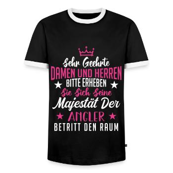 Sehr Geehrte Damen Und Herren Der Rentner Shirt - Männer Kontrast-T-Shirt - Schwarz/Weiß - Vorne - AI Model Female 172 light (172cm) & AI Model Male 178 light (178cm)