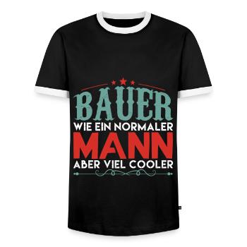 Trecker Traktor Bauer Spruch - Männer Kontrast-T-Shirt - Schwarz/Weiß - Vorne - AI Model Female 172 light (172cm) & AI Model Male 178 light (178cm)