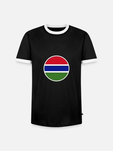 Gambia Gambian Flag Gambier - Herre kontrast-T-shirt - sort/hvid