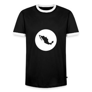 Mexique Mexique Carte Mexicains Mexicains - T-shirt contrasté Homme - noir/blanc - Devant - AI Model Female 172 light (172cm) & AI Model Male 178 light (178cm)
